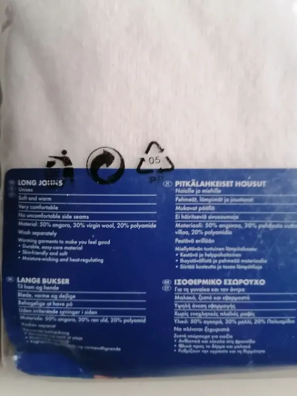 Outlet Angora longjohns