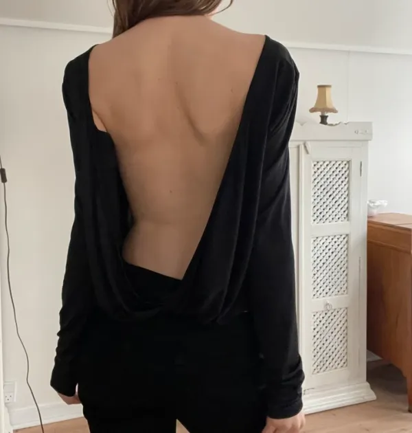 Discount Åben ryg bluse