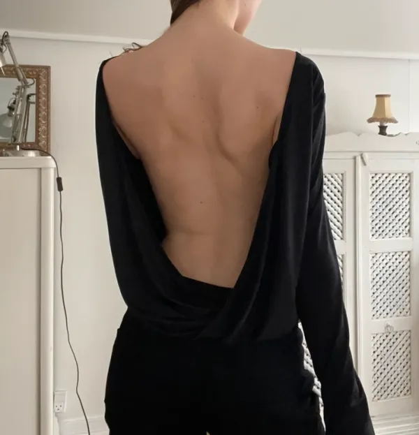 Discount Åben ryg bluse