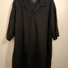 House Black short sleeved buttonup loose fit
