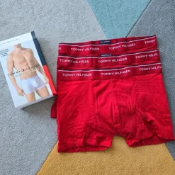 Online Bokserki męskie Tommy Hilfiger 3pack rozmiar m czerwone