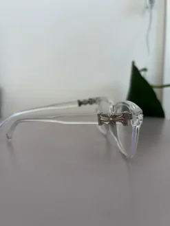 Clearance CHROME Clear and Silver tyyliset Hearts lasit