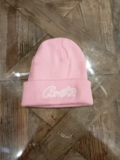 New Corteiz pink used beanie and new hellow kitty pants