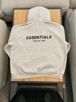 Best Essentials Fear of God Hoodie - Grey - Size M (Kuin uusi)