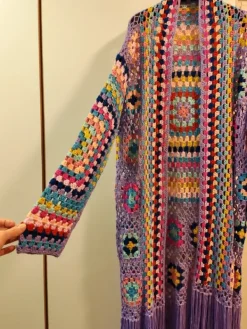 Outlet Extrapitkä takki hapsuilla