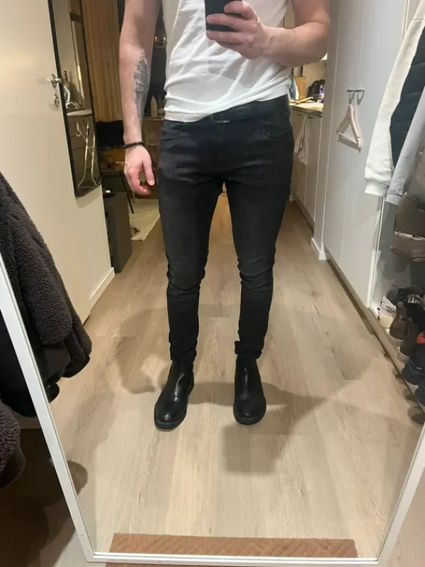 Best Gabbiano Skinny mustat farkut