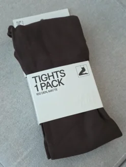 Best H&M tummanruskeat 100 den sukkahousut L uudet