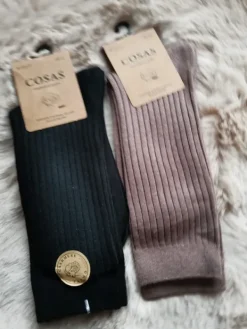 Online Cosas Kaszmirowe prążkowane skarpety męskie 39 do 42 dwie pary
