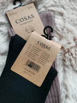 Online Cosas Kaszmirowe prążkowane skarpety męskie 39 do 42 dwie pary