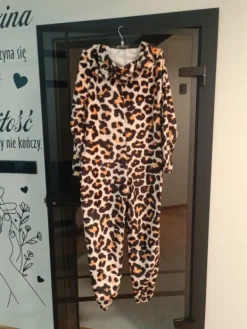 Outlet Kombinezon z kapturem polarowy, piżama z kapturem