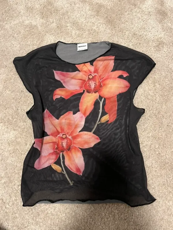 Sale Bershka Mesh Shirt