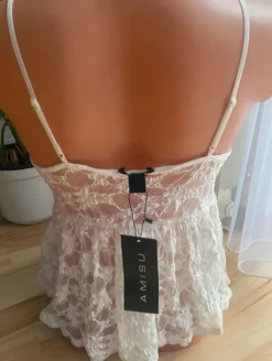 New New Yorker, amisu, biały top koronkowy M