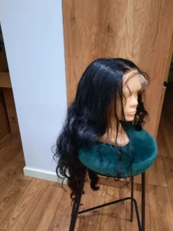 Sale Brak Nowa peruka na bal przebierańców czarne długie włosy roz. uniwersalny