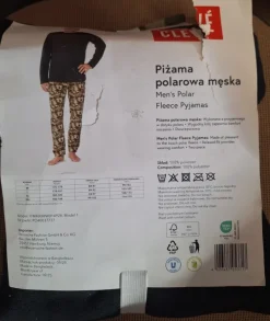 Sale Cleve Piżama męska polarowa bardzo ciepła M