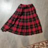Online Pola Plated midi skirt, Scottish checkered/ tartan pattern