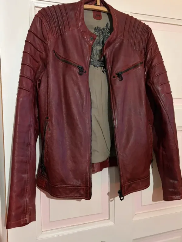 Online Gipsy Red leather jacket vintage style but modern
