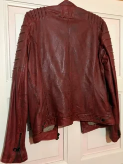 Online Gipsy Red leather jacket vintage style but modern