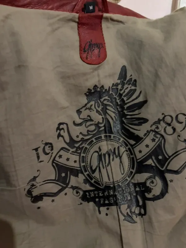 Online Gipsy Red leather jacket vintage style but modern