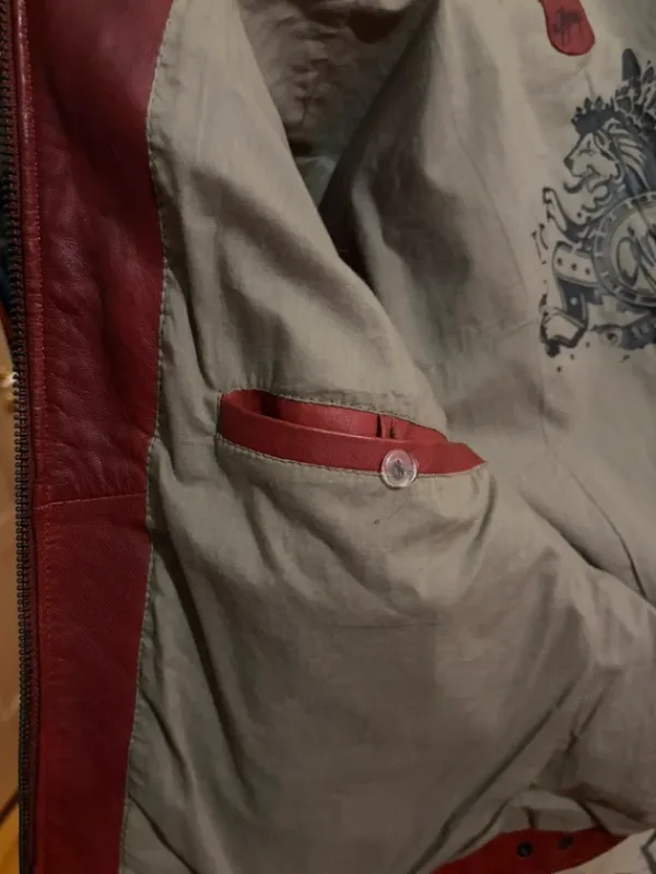 Online Gipsy Red leather jacket vintage style but modern