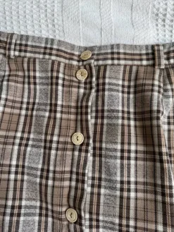 Outlet Ruudullinen maxi hame