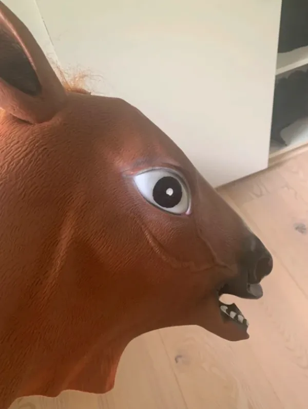 Mask Sjov heste meme til halloween eller fest