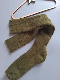 New Skarpety 40-45 khaki podkolanówki wełniane długie