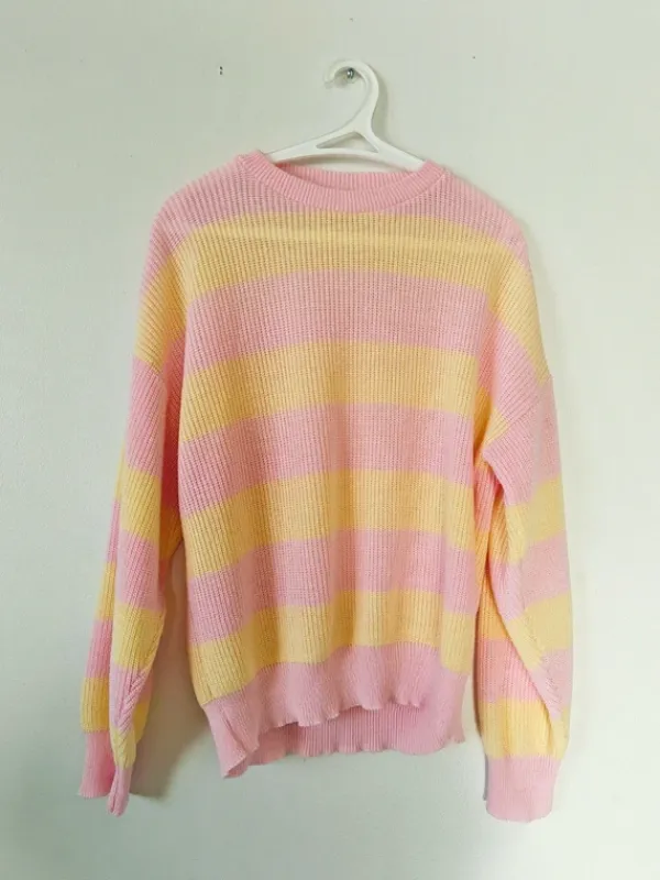 New Söpö raidallinen neule koko S