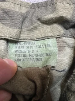 Clearance Vintage Military Spodnie cargo moro - oryginalny styl militarny, wytrzymała bawełna