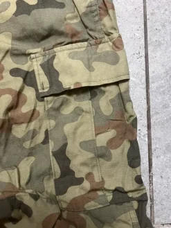 Clearance Vintage Military Spodnie cargo moro - oryginalny styl militarny, wytrzymała bawełna