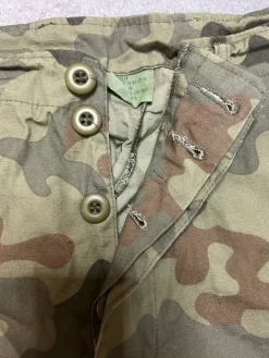 Clearance Vintage Military Spodnie cargo moro - oryginalny styl militarny, wytrzymała bawełna