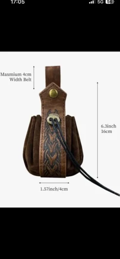 Online Amazon Torebka sakwa wikinga , średniowieczna Czarna