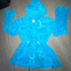 Sale Turkoosi solmittava velour huppari