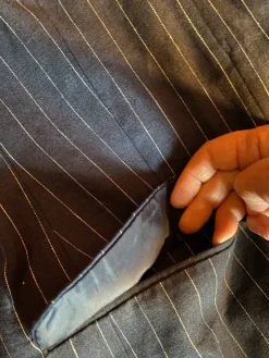 Online Tyylikäs H&M laivastonsininen pellavajakku koko 44, uusi