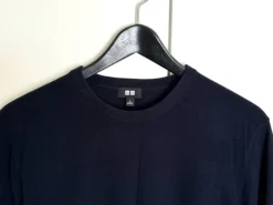 Best Uniqlo merinovillaneule – erittäin hieno merinovilla, laivastonsininen (S)