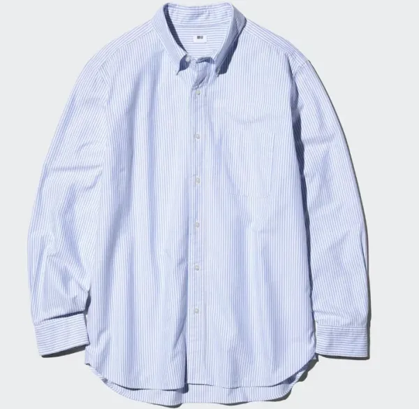 Sale Uniqlo Regular Fit Oxford Shirt (Striped) XXL