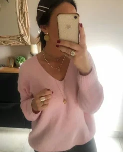 Outlet Vaaleanpunainen neule