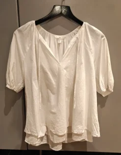 Sale Valkoinen äitiys pusero puuvillaa, S