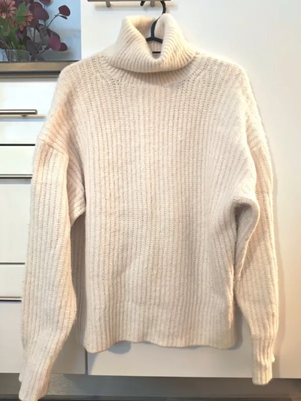 Clearance Amisu Valkoinen paksu villapaita