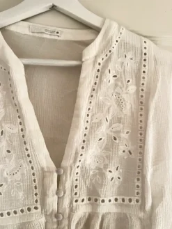 New Valkoinen pitsi kuvioitu paita