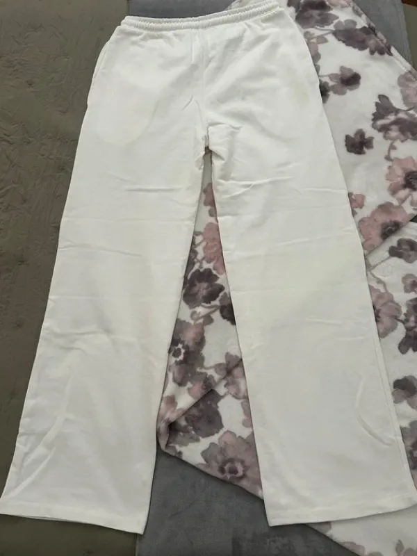 Discount valkoiset college housut