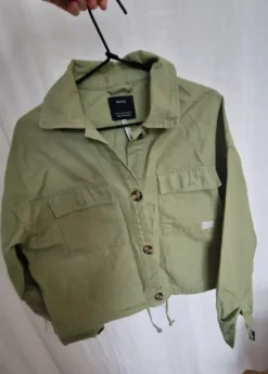 Best Vihreä lyhyt puuvilla takki