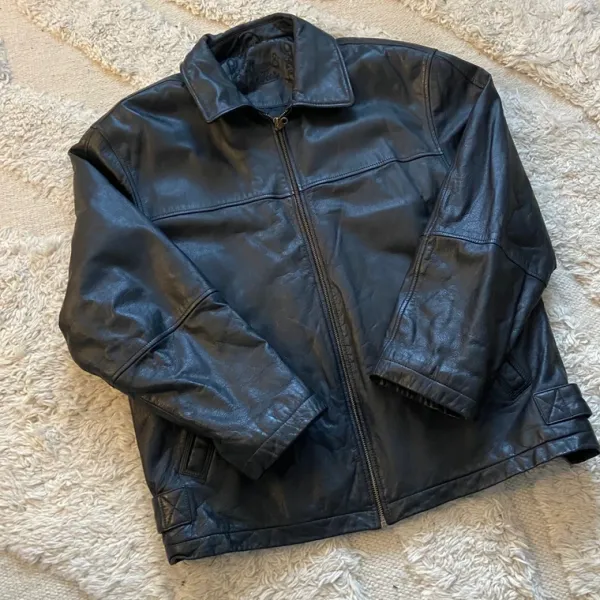Discount Vintage Archive Black Leather Jacket