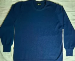 Outlet Arola Vintage tummansininen ohut villapusero, koko S-M