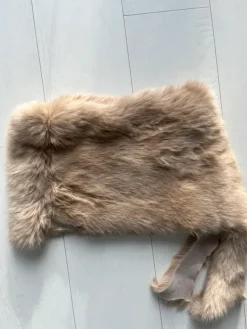 Selfmade Y2k 2000’s handmade faux fur mini skirt